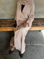 Blazer Abaya - Cream