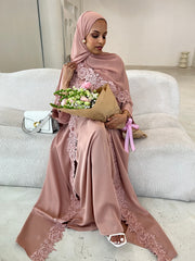 Blush Lace Abaya