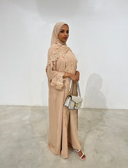 Apricot Lace Abaya