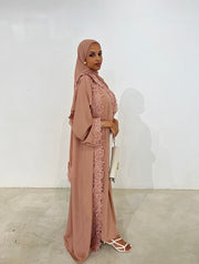 Blush Lace Abaya